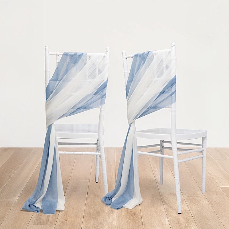 20 Pack 9ft Shimmer Sheer Drape Chair Decor - Sheer
