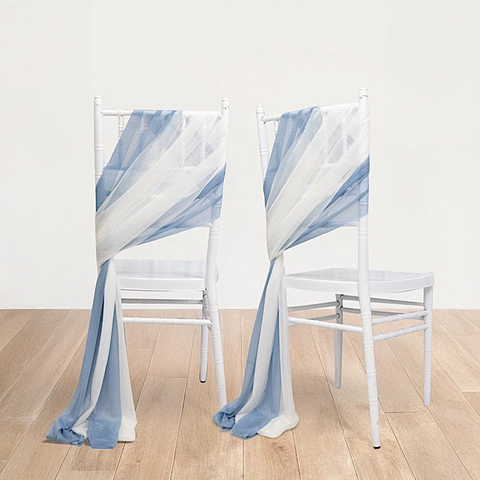 20 Pack 9ft Shimmer Sheer Drape Chair Decor - Sheer