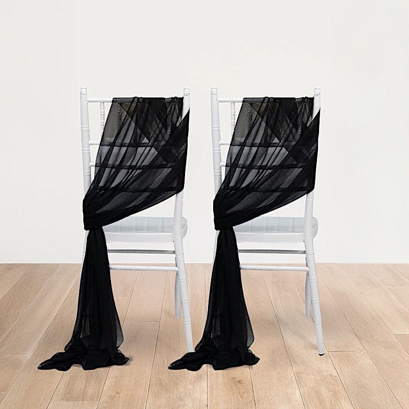 20 Pack 9ft Shimmer Sheer Drape Chair Decor - Sheer