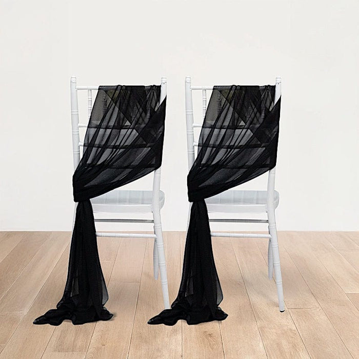 20 Pack 9ft Shimmer Sheer Drape Chair Decor - Sheer