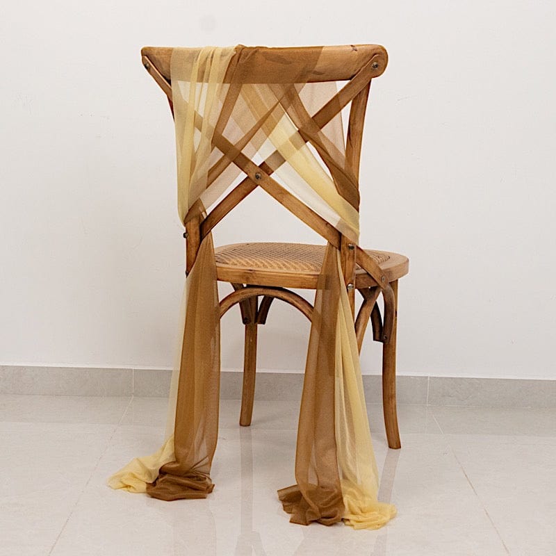 20 Pack 9ft Shimmer Sheer Drape Chair Decor - Sheer