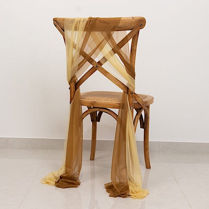 20 Pack 9ft Shimmer Sheer Drape Chair Decor - Sheer