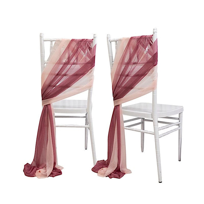 20 Pack 9ft Shimmer Sheer Drape Chair Decor - Sheer SASH_CHIF01_MV046