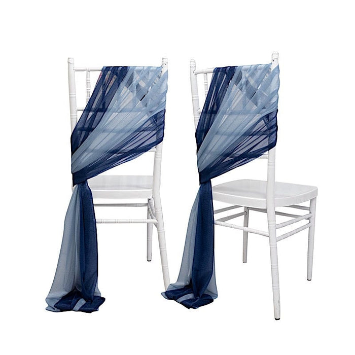 20 Pack 9ft Shimmer Sheer Drape Chair Decor - Sheer SASH_CHIF01_NV086