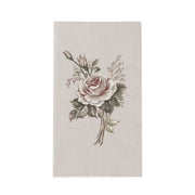 20 Paper Disposable Dinner Napkins with Rose Print - Pink and Ivory NAP_DIN08_IVR