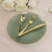 20 pcs 10" Plastic Dinner Plates - Gold Rim