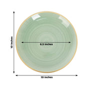 20 pcs 10" Plastic Dinner Plates - Gold Rim