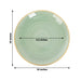 20 pcs 10" Plastic Dinner Plates - Gold Rim