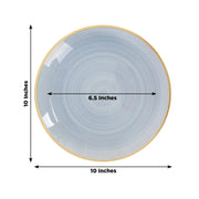20 pcs 10" Plastic Dinner Plates - Gold Rim