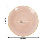 20 pcs 10" Plastic Dinner Plates - Gold Rim