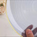 20 pcs 10" Plastic Dinner Plates - Gold Rim