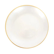 20 pcs 10" Plastic Dinner Plates - Gold Rim DSP_PLR0018_BR_10_WHGD_PK20