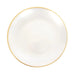 20 pcs 10" Plastic Dinner Plates - Gold Rim DSP_PLR0018_BR_10_WHGD_PK20