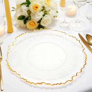 20 pcs 10" wide Plastic  Plates with Reef Desig - Disposable Tableware