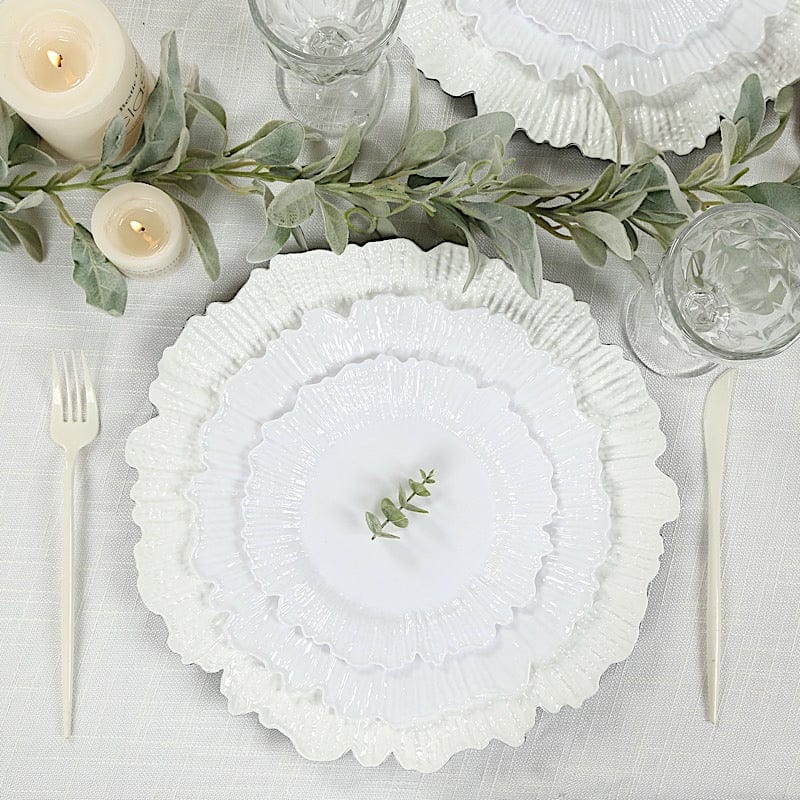 20 pcs 10" wide Plastic  Plates with Reef Desig - Disposable Tableware