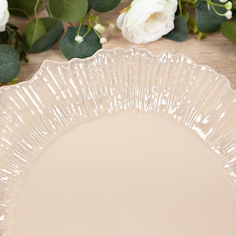 20 pcs 10" wide Plastic  Plates with Reef Desig - Disposable Tableware