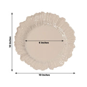 20 pcs 10" wide Plastic  Plates with Reef Desig - Disposable Tableware