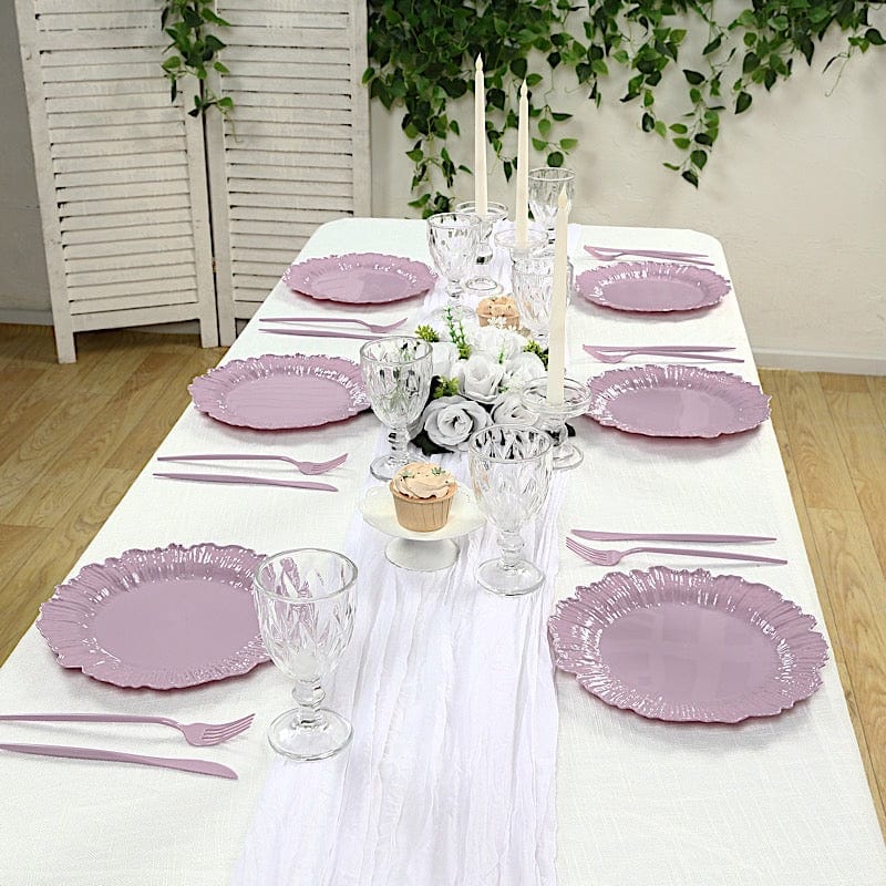 20 pcs 10" wide Plastic  Plates with Reef Desig - Disposable Tableware