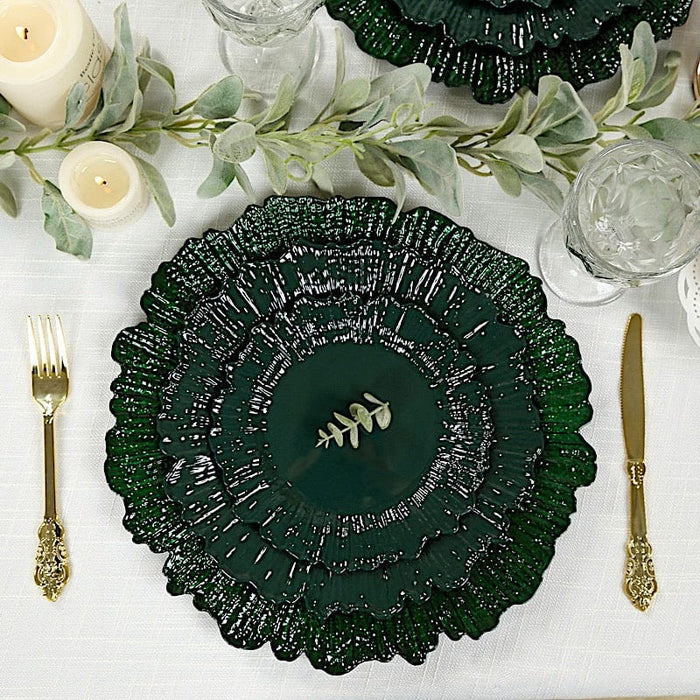 20 pcs 10" wide Plastic  Plates with Reef Desig - Disposable Tableware