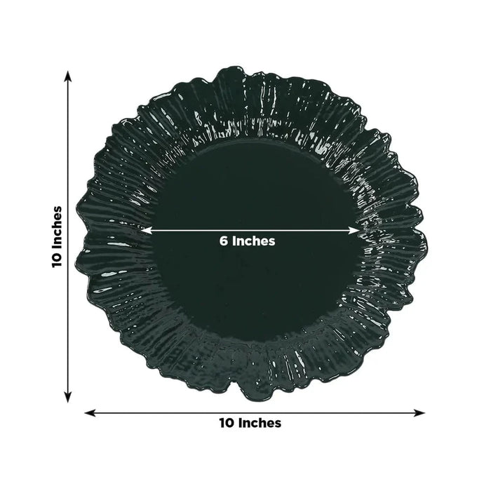 20 pcs 10" wide Plastic  Plates with Reef Desig - Disposable Tableware