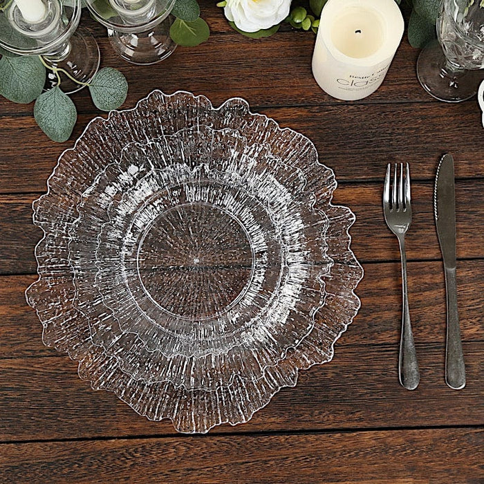 20 pcs 10" wide Plastic  Plates with Reef Desig - Disposable Tableware