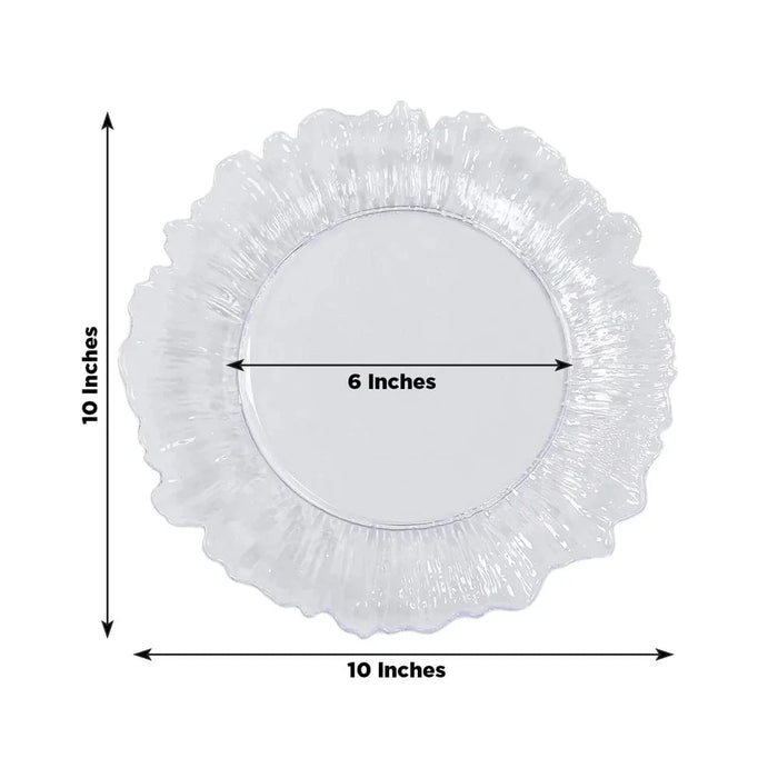 20 pcs 10" wide Plastic  Plates with Reef Desig - Disposable Tableware
