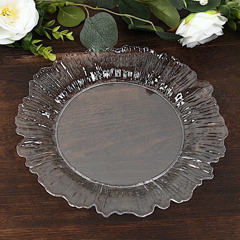 20 pcs 10" wide Plastic  Plates with Reef Desig - Disposable Tableware