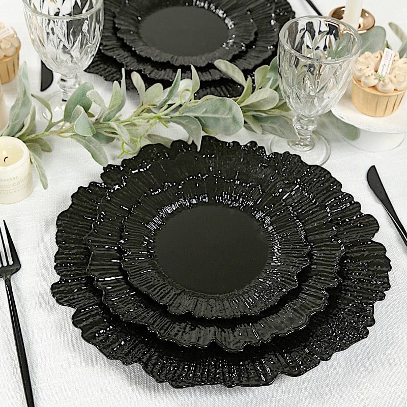 20 pcs 10" wide Plastic  Plates with Reef Desig - Disposable Tableware