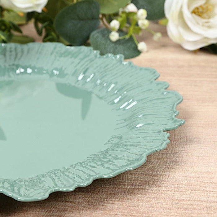 20 pcs 10" wide Plastic  Plates with Reef Desig - Disposable Tableware