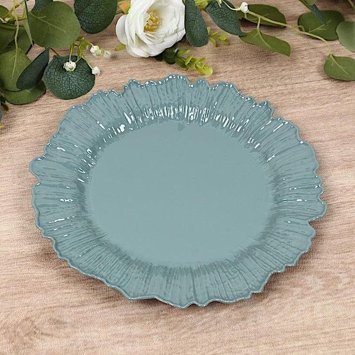 20 pcs 10" wide Plastic  Plates with Reef Desig - Disposable Tableware