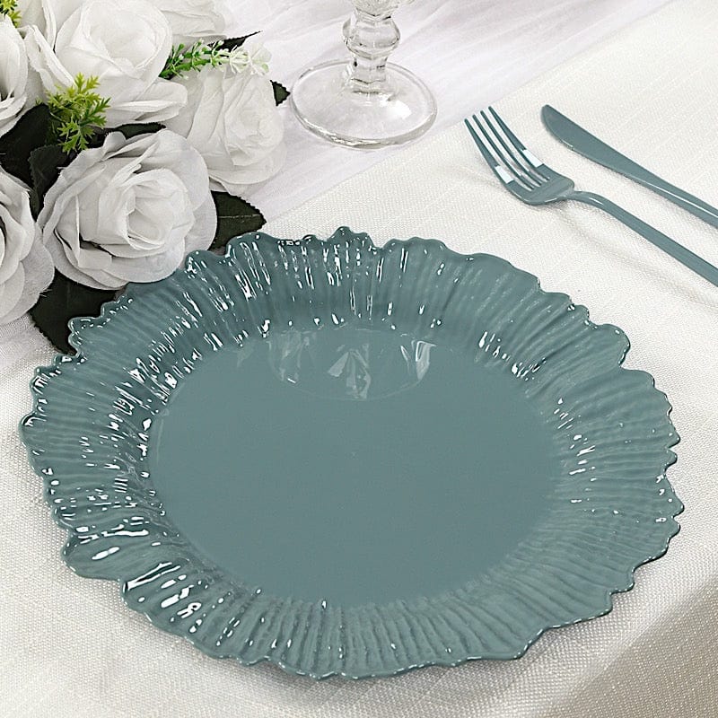 20 pcs 10" wide Plastic  Plates with Reef Desig - Disposable Tableware