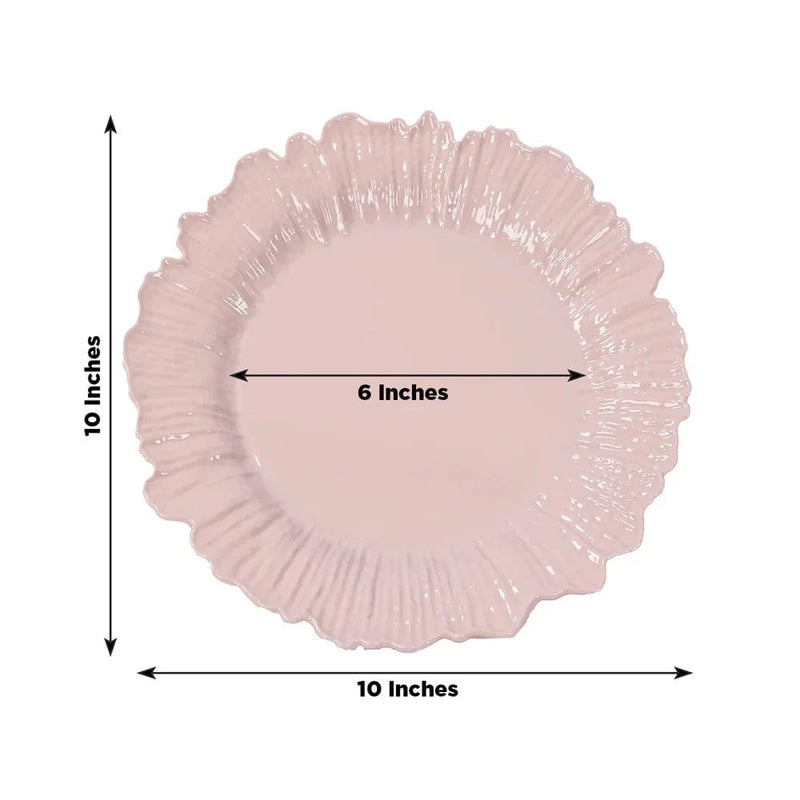 20 pcs 10" wide Plastic  Plates with Reef Desig - Disposable Tableware