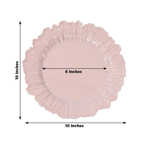 20 pcs 10" wide Plastic  Plates with Reef Desig - Disposable Tableware