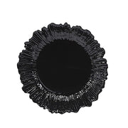 20 pcs 10" wide Plastic  Plates with Reef Desig - Disposable Tableware DSP_PLR0001_10_BLK