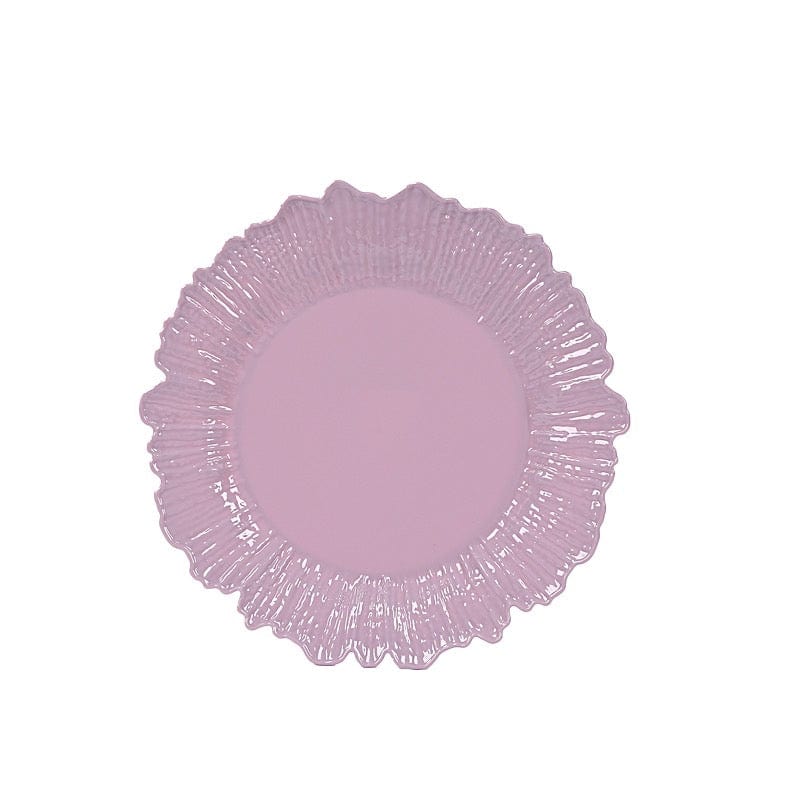 20 pcs 10" wide Plastic  Plates with Reef Desig - Disposable Tableware DSP_PLR0001_10_LAV