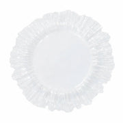 20 pcs 10" wide Plastic  Plates with Reef Desig - Disposable Tableware DSP_PLR0001_10_PRWHT