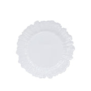 20 pcs 10" wide Plastic  Plates with Reef Desig - Disposable Tableware DSP_PLR0001_10_WHT