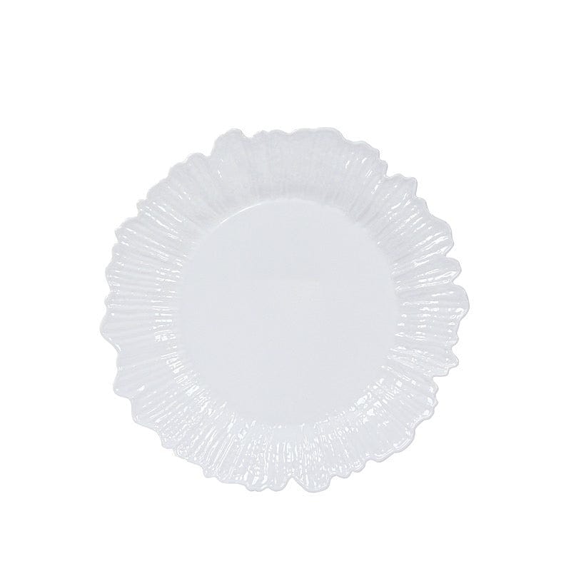 20 pcs 10" wide Plastic  Plates with Reef Desig - Disposable Tableware DSP_PLR0001_10_WHT