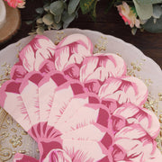 20 pcs 12.5" x 12.5" Peony Flower Shaped 2-Ply Paper Cocktail Napkins - Pink NAP_BEV04_FLOR