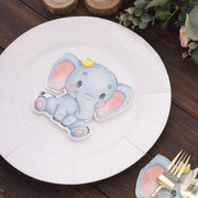 20 pcs 12" x 11" Elephant Shaped Baby Shower Paper Beverage Napkins - Blue NAP_BEV04_ELEP
