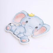 20 pcs 12" x 11" Elephant Shaped Baby Shower Paper Beverage Napkins - Blue NAP_BEV04_ELEP