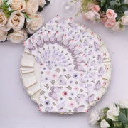 20 pcs 13" x 13" Butterfly Paper Beverage Napkins -Lavender and Ivory NAP_BEV08_LAV