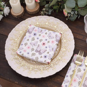 20 pcs 13" x 13" Butterfly Paper Beverage Napkins -Lavender and Ivory NAP_BEV08_LAV