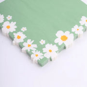 20 pcs 13" x 13" Daisy Flower Paper Cocktail Napkins - Sage Green NAP_BEV08_SAGE