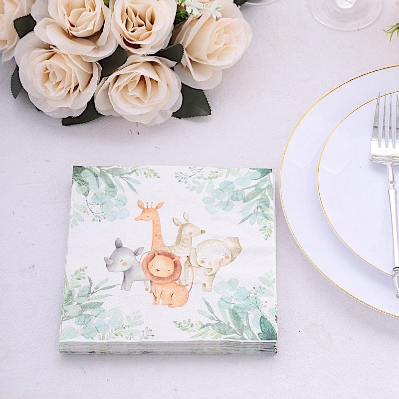 20 pcs 13" x 13" Safari Animal Print Paper Beverage Napkins - Assorted NAP_BEV05_ANML