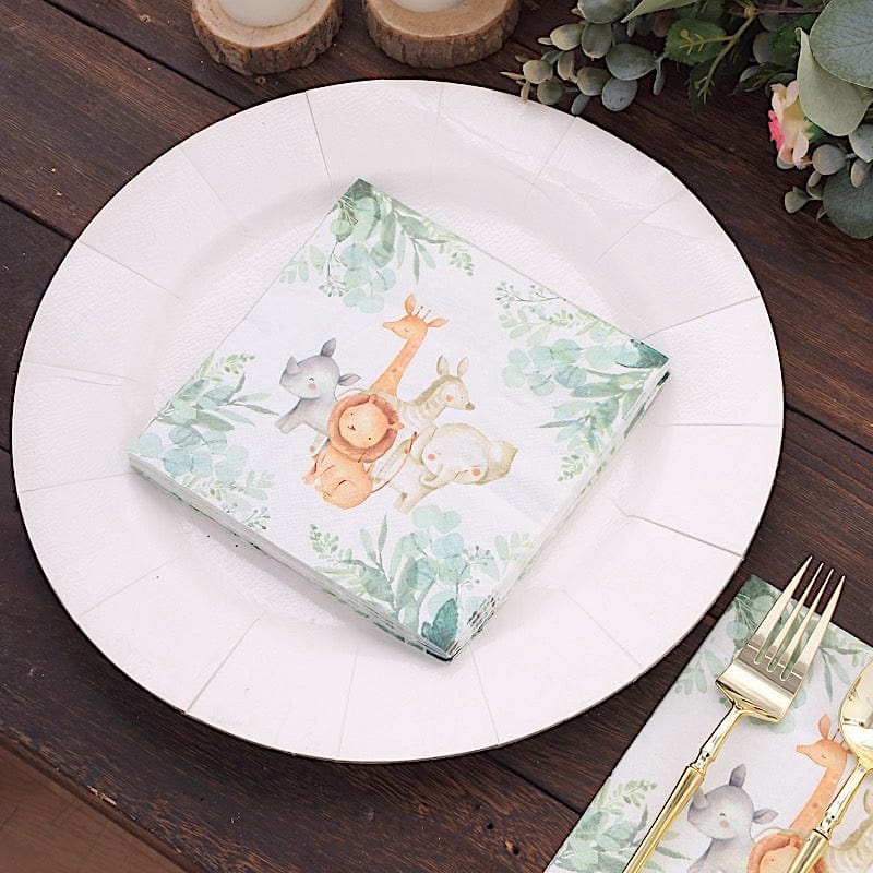 20 pcs 13" x 13" Safari Animal Print Paper Beverage Napkins - Assorted NAP_BEV05_ANML