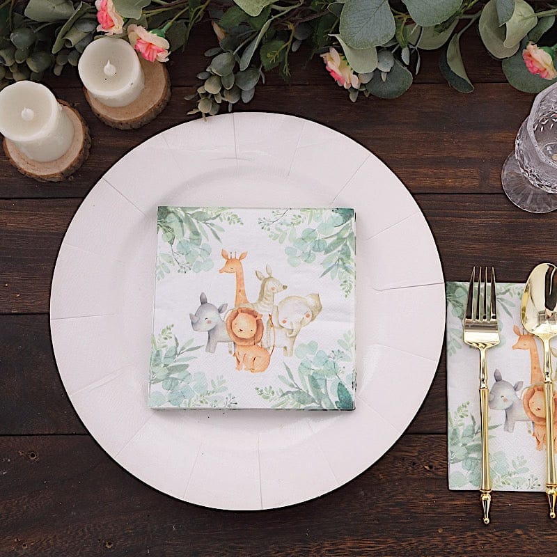 20 pcs 13" x 13" Safari Animal Print Paper Beverage Napkins - Assorted NAP_BEV05_ANML