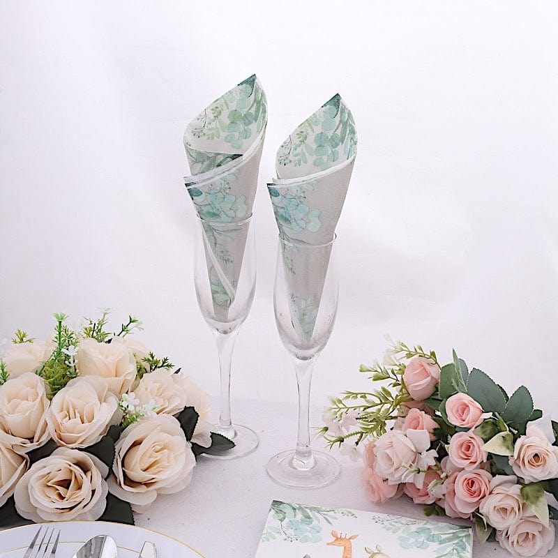 20 pcs 13" x 13" Safari Animal Print Paper Beverage Napkins - Assorted NAP_BEV05_ANML