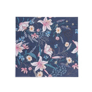20 pcs 13" x 13" Water Lilly Floral Paper Cocktail Napkins - Navy Blue NAP_BEV08_NAVY
