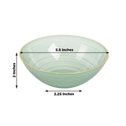 20 pcs 16 oz Plastic Soup Bowls - Gold Rim